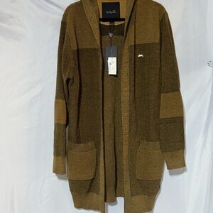 A. Tiziano Premium Menswear Long Line Ribbed Cardigan Jacket Size L